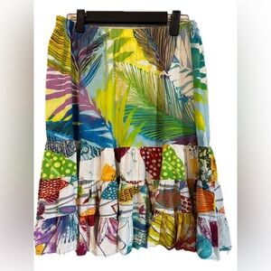 Jam's World Hattie Tropical Hawaiian Ruffle Skirt Flowers Floral size Large